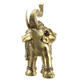 Lucky Charm Fengshui Mascot Golden Elephant Resin Mini Statue Home Desk Ornaments Gifts Home Decorations