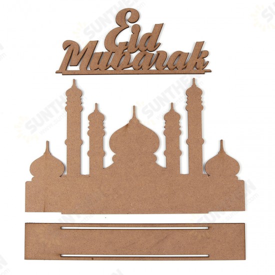 Eid Ramadan Mubarak Advent Calendar Countdown DIY Stand Home Decorations