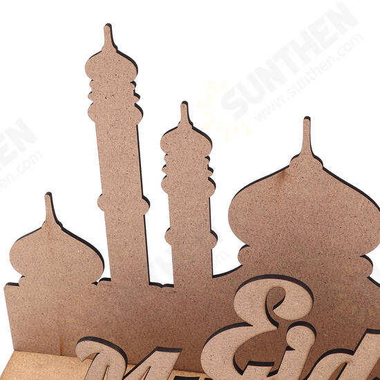 Eid Ramadan Mubarak Advent Calendar Countdown DIY Stand Home Decorations