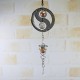 Metal Hanging Garden Wind Spinner Round Crystal Ball Bell Garden Home Ornament