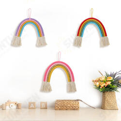 Nordic Style Curtain Tassel Rainbow Wall Hanging Ornament Cotton Tapestry Decorations Nordic Style Curtain Tassel Rainbow Wall Hanging Ornament Cotton Tapestry Decorations