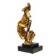 Nordic Style Resin Silent Decoration Statues Gold Silence Sculptures Home Decorations