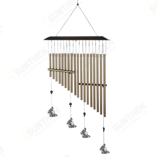 Outdoor Wind Chimes Melodic Tones Butterfly Harp Wind Chimes Handmade Wood for Home Garden Patio Decoration