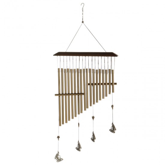 Outdoor Wind Chimes Melodic Tones Butterfly Harp Wind Chimes Handmade Wood for Home Garden Patio Decoration