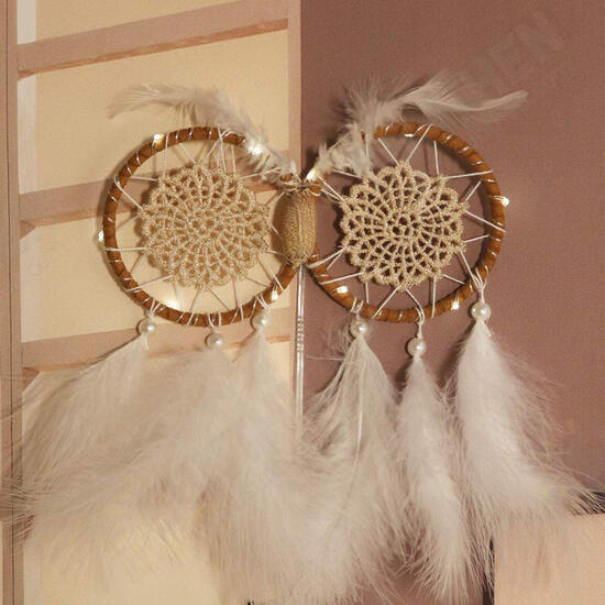 Owl Shape Luminous Dream Catcher Dreamcatchers Hanging Wall Living Room Ornament Decorations