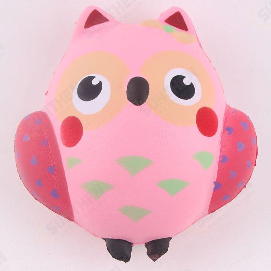 PU Simulation Cute Pink Owl Squishy Office Relief Toys