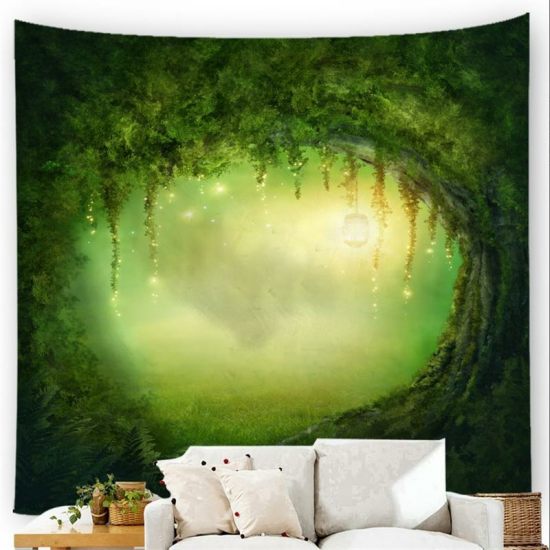 Polyester Fancy Moon Light Tapestry Throw Mat Yoga Rug Wall Hanging Home Decor Art Crafts