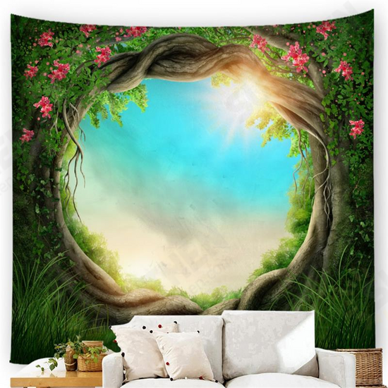 Polyester Fancy Moon Light Tapestry Throw Mat Yoga Rug Wall Hanging Home Decor Art Crafts