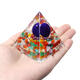 Reiki Charged Emerald Clear Quartz Crystal Orgone Pyramid Powerful Decorations