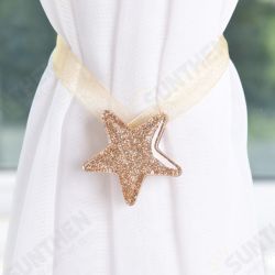 Shining Star Shaped Magnet Ribbon Curtain Tie Concise Style Curtain Buckle Shining Star Shaped Magnet Ribbon Curtain Tie Concise Style Curtain Buckle