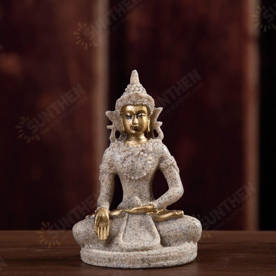 Sitting Thai Statue Sculpture Outdoor Indoor Statue Ornament Home Decorations