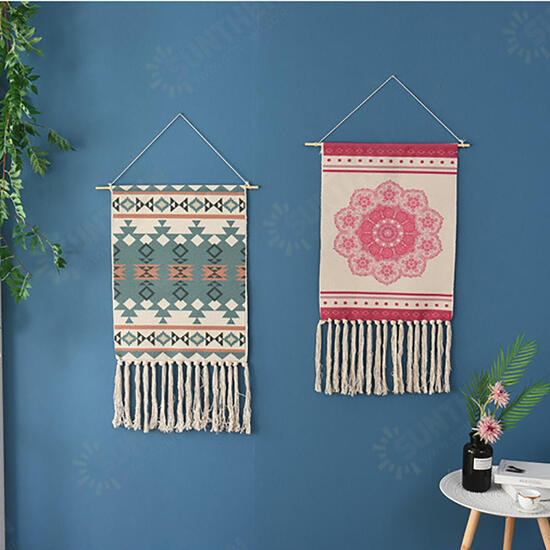 Tapestry Macrame Wall Hanging Chic Bohemian Home Room Decoration Geometric Art Mat