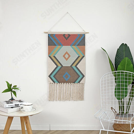 Tapestry Macrame Wall Hanging Chic Bohemian Home Room Decoration Geometric Art Mat