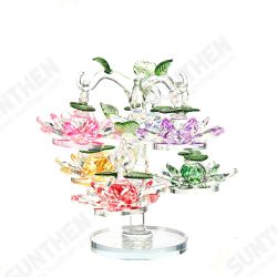 Transparent Chirstmas Tree Hanging Ornaments 60mm Crystal Glass Lotus Miniature Figurine Home Decorations Transparent Chirstmas Tree Hanging Ornaments 60mm Crystal Glass Lotus Miniature Figurine Home Decorations