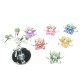 Transparent Chirstmas Tree Hanging Ornaments 60mm Crystal Glass Lotus Miniature Figurine Home Decorations