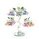 Transparent Chirstmas Tree Hanging Ornaments 60mm Crystal Glass Lotus Miniature Figurine Home Decorations