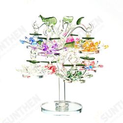 Transparent Chirstmas Tree Hanging Ornaments 60mm Crystal Glass Lotus Miniature Figurine Home Decorations Transparent Chirstmas Tree Hanging Ornaments 60mm Crystal Glass Lotus Miniature Figurine Home Decorations