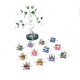 Transparent Chirstmas Tree Hanging Ornaments 60mm Crystal Glass Lotus Miniature Figurine Home Decorations