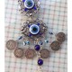 Wall Hanging Pendant Turkish Greek Blue Glass Evil Eye Lucky Eye Charm