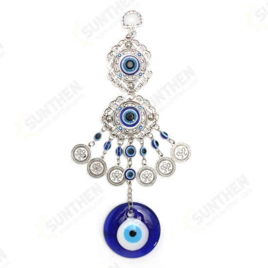 Wall Hanging Pendant Turkish Greek Blue Glass Evil Eye Lucky Eye Charm