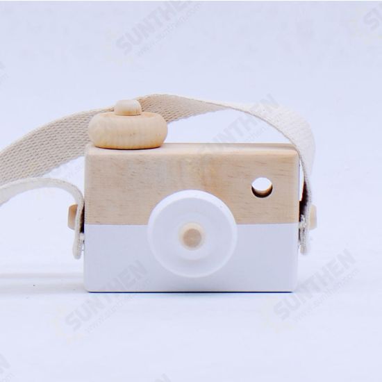 Wearable Children's Wooden Camera Ornaments Mini Portable Educational Toys Photography Cute Props