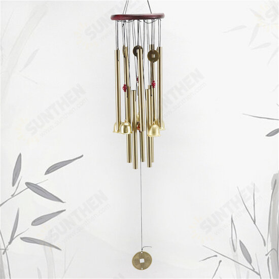 Wind Chimes Large Tone Resonant Bell 10 Tubes Chapel Church Garden Decor 33inch