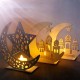 Wood DIY Decorations Islamic Palace Eid Al-Fitr Mubarak Gifts Home Ornament