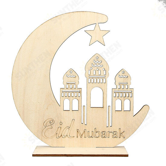 Wood DIY Decorations Islamic Palace Eid Al-Fitr Mubarak Gifts Home Ornament