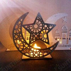 Wood DIY Decorations Islamic Palace Eid Al-Fitr Mubarak Gifts Home Ornament Wood DIY Decorations Islamic Palace Eid Al-Fitr Mubarak Gifts Home Ornament