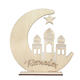 Wood DIY Decorations Islamic Palace Eid Al-Fitr Mubarak Gifts Home Ornament