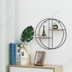 Wood Metal Wall Mounted Shelf Storage Rack Display Shelves Living Room Decor-Black/Gold Wood Metal Wall Mounted Shelf Storage Rack Display Shelves Living Room Decor-Black/Gold