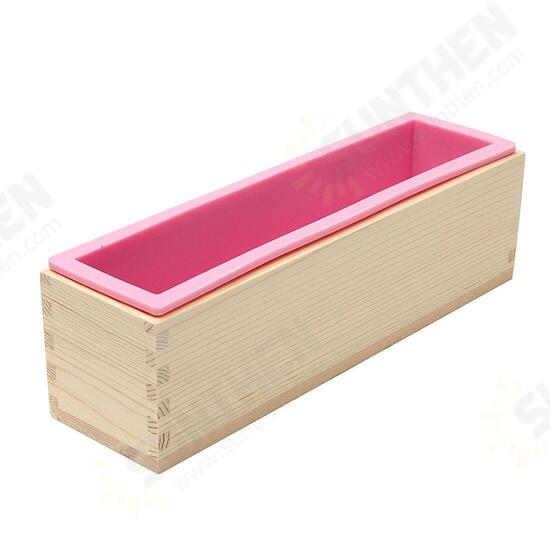 Wooden Handmade Loaf Soap Cake Mould Silicone Making Slicer Cutter