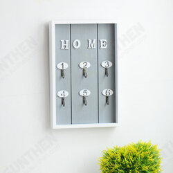 Wooden Key Box Shabby Wall Hanging Storage Keys Hook Cabinet Home Decorations Wooden Key Box Shabby Wall Hanging Storage Keys Hook Cabinet Home Decorations
