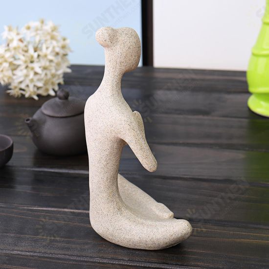 Yoga Lady Ornament Figurine Home Indoor Outdoor Garden Decorations Buddhism Statue Creative Gift