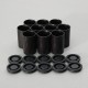 10Pcs Empty Black White Bottle 35mm Film Cans Canisters Containers for Fuji