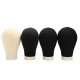 20-25inch Canvas Block Head Set with Mount Hole Plate Mannequin Model Cap Wigs Jewelry Display Stand