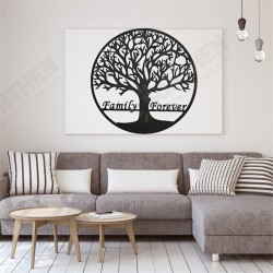 24in/60cm Metal Tree Hanging Wall Art Round Sculpture Family Forever Home Decoration 24in/60cm Metal Tree Hanging Wall Art Round Sculpture Family Forever Home Decoration