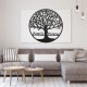 24in/60cm Metal Tree Hanging Wall Art Round Sculpture Family Forever Home Decoration