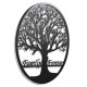24in/60cm Metal Tree Hanging Wall Art Round Sculpture Family Forever Home Decoration