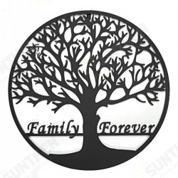 24in/60cm Metal Tree Hanging Wall Art Round Sculpture Family Forever Home Decoration 24in/60cm Metal Tree Hanging Wall Art Round Sculpture Family Forever Home Decoration