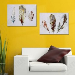 2Pcs Watercolour Feather Canvas Print Paintings Pretty Wall Art Picture Home Gift 2Pcs Watercolour Feather Canvas Print Paintings Pretty Wall Art Picture Home Gift