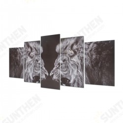 5Pcs Black White Lion Canvas Print Art Painting Wall Picture Home Decor Framed Decorations 5Pcs Black White Lion Canvas Print Art Painting Wall Picture Home Decor Framed Decorations
