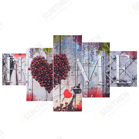 5Pcs HOME Unframed Print Painting Wall Canvas Art Home Living Room Decoration