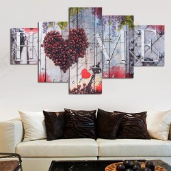 5Pcs HOME Unframed Print Painting Wall Canvas Art Home Living Room Decoration 5Pcs HOME Unframed Print Painting Wall Canvas Art Home Living Room Decoration