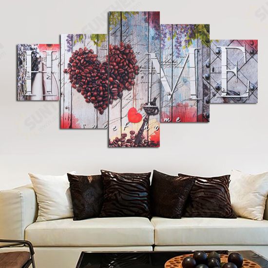 5Pcs HOME Unframed Print Painting Wall Canvas Art Home Living Room Decoration