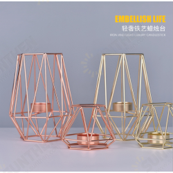 Nordic Light Candle Holder Golden Wrought Iron Candlestick Candle Cup Decoration Nordic Light Candle Holder Golden Wrought Iron Candlestick Candle Cup Decoration