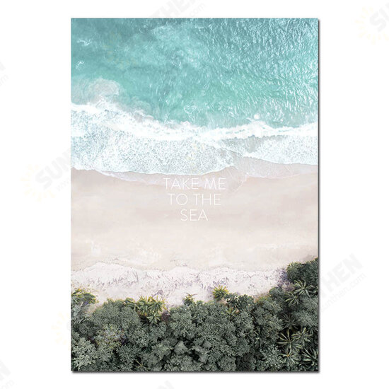 Scandinavian Beach Travel Landscape Poster Nordic Style Wall Art Canvas Prints Unframe