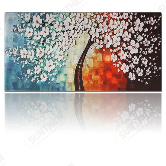 White Plum Flower Tree Oil Paintings Unframed Canvas Print Wall Art Picture Home Decorations