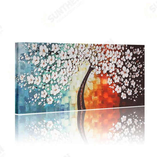 White Plum Flower Tree Oil Paintings Unframed Canvas Print Wall Art Picture Home Decorations