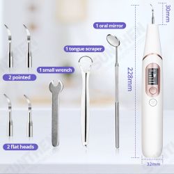 Tooth Scaler Kit Electric Rechargeable Plaque Remover For Teeth With LED Light 10mins Timing Tartar Remover Blasters For Adults 5 Modes Oral Care Deep Clean Suit Home With 4 Replacement Heads Tooth Scaler Kit Electric Rechargeable Plaque Remover For Teeth With LED Light 10mins Timing Tartar Remover Blasters For Adults 5 Modes Oral Care Deep Clean Suit Home With 4 Replacement Heads
